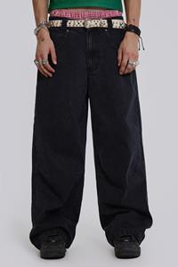 Jaded Man Solid Black Low Rise Colossus Jeans