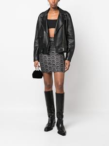philippplein Philipp Plein Mini-rok met monogram patroon - Zwart