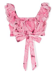 Miss Blumarine Cropped blouse - Roze