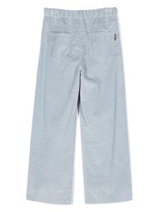 brunellocucinellikids Brunello Cucinelli Kids Ribfluwelen broek - Blauw