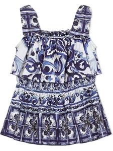 dolce&gabbanakids Dolce & Gabbana Kids Top met print - Blauw