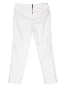 balmainkids Balmain Kids Broek met reliëf-knoop - Wit