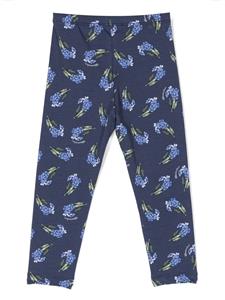 Monnalisa Legging met bloemenprint - Blauw