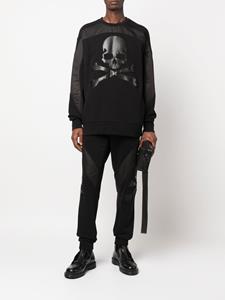 philippplein Philipp Plein Sweater met vlakken en doodskop - Zwart