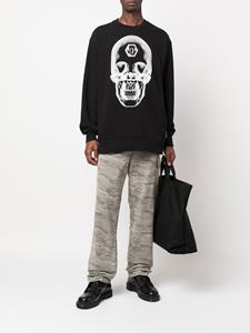 philippplein Philipp Plein Sweater met doodskopprint - Zwart