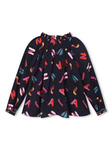 Geplooid shirt - Blauw
