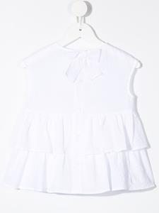 Il Gufo Mouwloze blouse - Wit