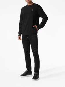 philippplein Philipp Plein Sweater met logoprint - Zwart