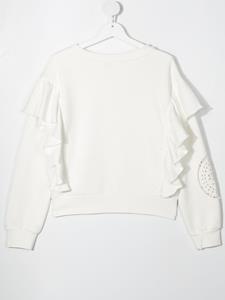 Monnalisa Sweater met ruches - Wit