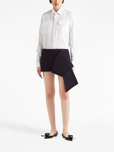 Prada Mini-rok met asymmetrische afwerking - Zwart