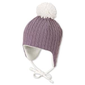 Sterntaler Inca muts gebreid kabel paars