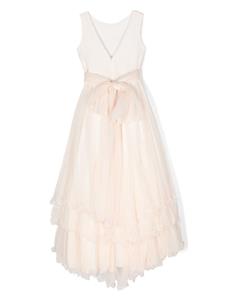 Mimilù Jurk met bloemenpatch - Beige