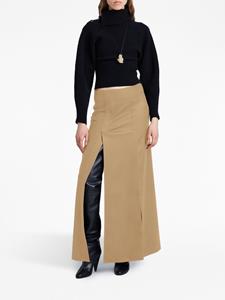 Wollen maxi-rok - Bruin