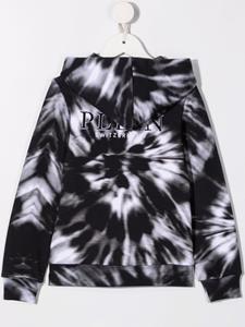 philipppleinjunior Philipp Plein Junior Hoodie met tie-dye print - Zwart