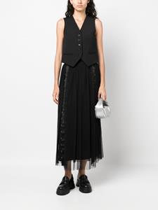 High waist maxi-rok - Zwart