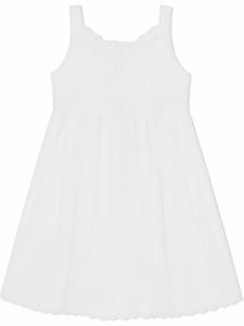 dolce&gabbanakids Dolce & Gabbana Kids Popeline jurk met broderie anglaise - Wit
