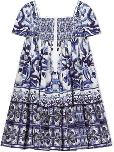 dolce&gabbanakids Dolce & Gabbana Kids Jurk met print - Blauw