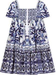 Dolce & Gabbana Kids Jurk met print - Blauw