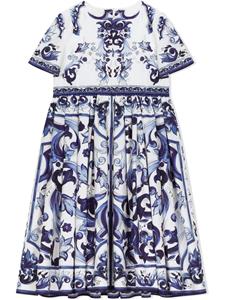 dolce&gabbanakids Dolce & Gabbana Kids Jurk met print - Blauw