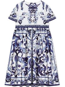 Dolce & Gabbana Kids Jurk met print - Blauw