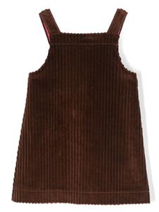 dolce&gabbanakids Dolce & Gabbana Kids Ribfluwelen jurk - Bruin