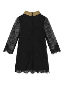 dolce&gabbanakids Dolce & Gabbana Kids Jurk met lange mouwen - Zwart