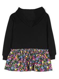 dolce&gabbanakids Dolce & Gabbana Kids Jurk met logoprint - Zwart