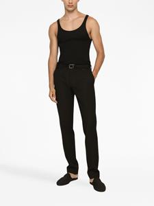 dolce&gabbana Dolce & Gabbana Fijngeribbelde tanktop - Zwart