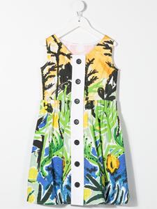 marnikids Marni Kids Jurk met all-over print - Groen