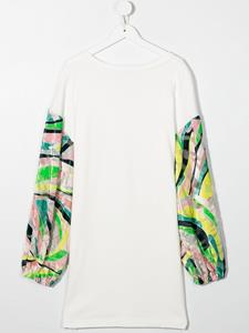 puccijunior PUCCI Junior Jurk met lange mouwen - Wit