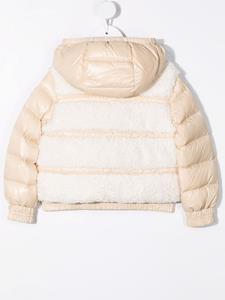 monclerenfant Moncler Enfant Donsjack met contrasterend vlak - Beige