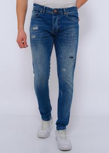 True Rise Jeans slim fit met gaten dc