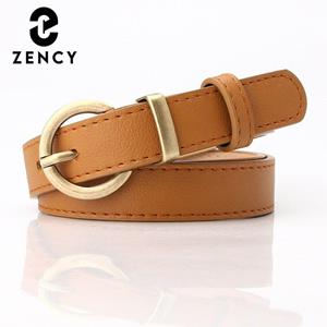 Zency Soft Cowhide Leather Waist Belt For Female Strap Casual All-match Ladies Adjustable Belts High Quality WOmen's Waistband