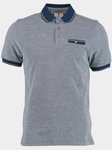 Bos Bright Blue Polo korte mouw oxan polo oxford 23108ox46bo/267 dark denim