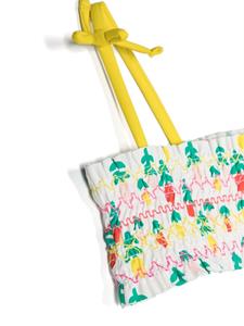 Stella McCartney Kids Bikini met bloemenprint - Wit