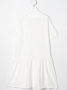 Andorine T-shirtjurk met ruches - Wit