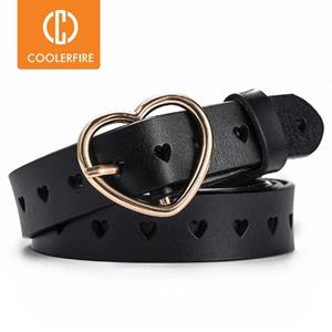 COOLERFIRE FASHION New Buckles Belt Female Deduction side gold buckle jeans wild belts for women fashion students simple casual trousers Belt LB012