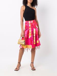 christiandiorpre-owned Christian Dior Pre-Owned 2003 flared rok met abstracte print - Roze