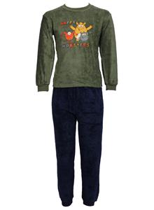 Outfitter velours jongens pyjama - Monsters - Green