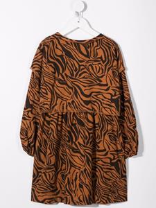 Andorine Midi-jurk met tijgerprint - Beige