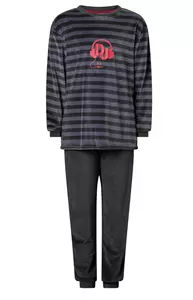 Outfitter velours jongens pyjama - DJ - Warme jongens pyjama maat 128