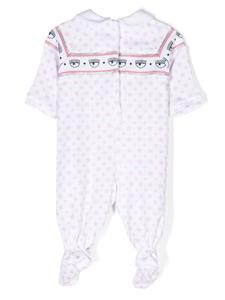 chiaraferragnikids Chiara Ferragni Kids Romper met logoprint - Wit