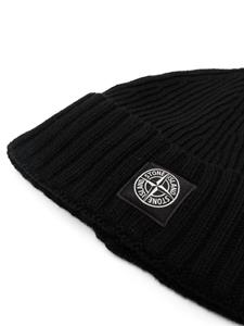 stoneislandjunior Stone Island Junior Gebreide muts - Zwart