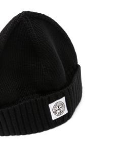 stoneislandjunior Stone Island Junior Muts met logopatch - Zwart