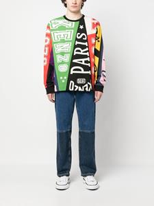 Kenzo Sweater met patchwork - Groen