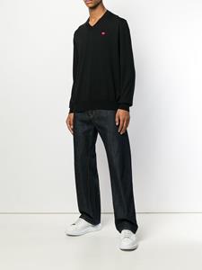 Comme Des Garçons Play contrast logo jumper - Zwart