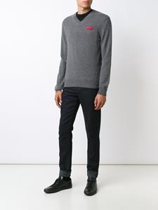 commedesgarçonsplay Comme Des Garçons Play Double Heart trui - Grijs