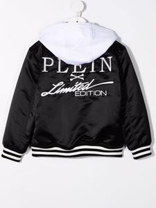 philipppleinjunior Philipp Plein Junior Bomberjack met capuchon - Zwart