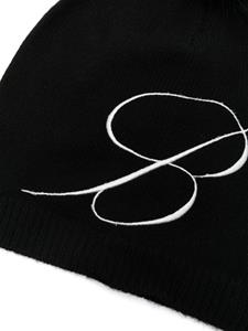 Miss Blumarine Muts met geborduurd logo - Zwart