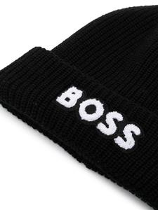 BOSS Kidswear Muts met geborduurd logo - Zwart